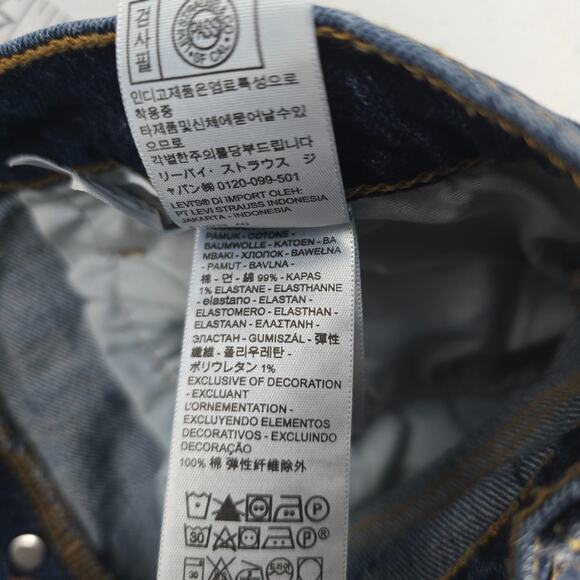 Levi's 501 shorts womens denim size 30 blue 6474 - Picture 9 of 11